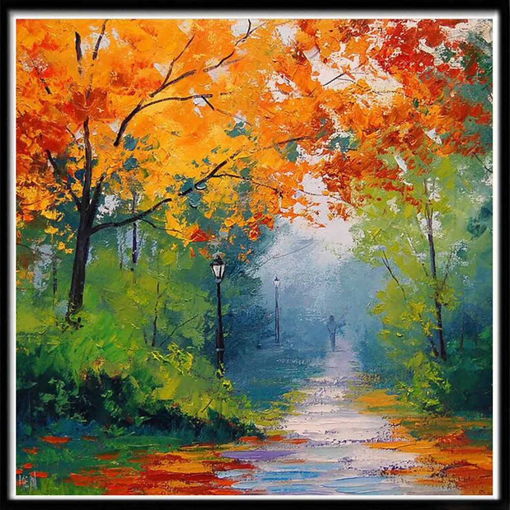 

5D Landscape Animals Tree House Pattern Embroidery Paintings by numbers Rhinestone Pasted DIY Full Diamond Painting A30