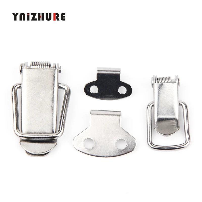 

Hasp Luggage Lock Hardware Cabinet Boxes Spring Loaded Latch Catch Toggle 46*20mm Steel Hasp For Sliding Door Hardware Window