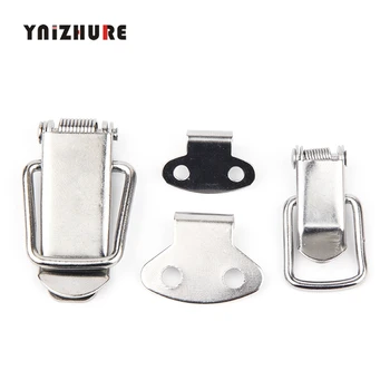 

Hasp Luggage Lock Hardware Cabinet Boxes Spring Loaded Latch Catch Toggle 46*20mm Steel Hasp For Sliding Door Hardware Window