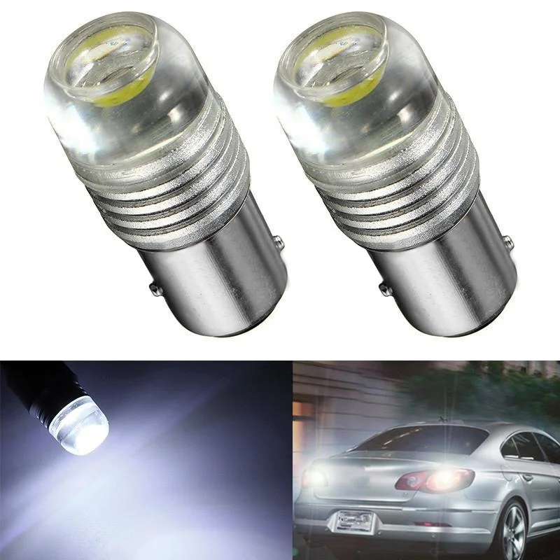 2Pcs/Lot 1157 LED Projector Strobe Flashing Brake Light Tail Lamp Bulb White Turn Signal Lampin