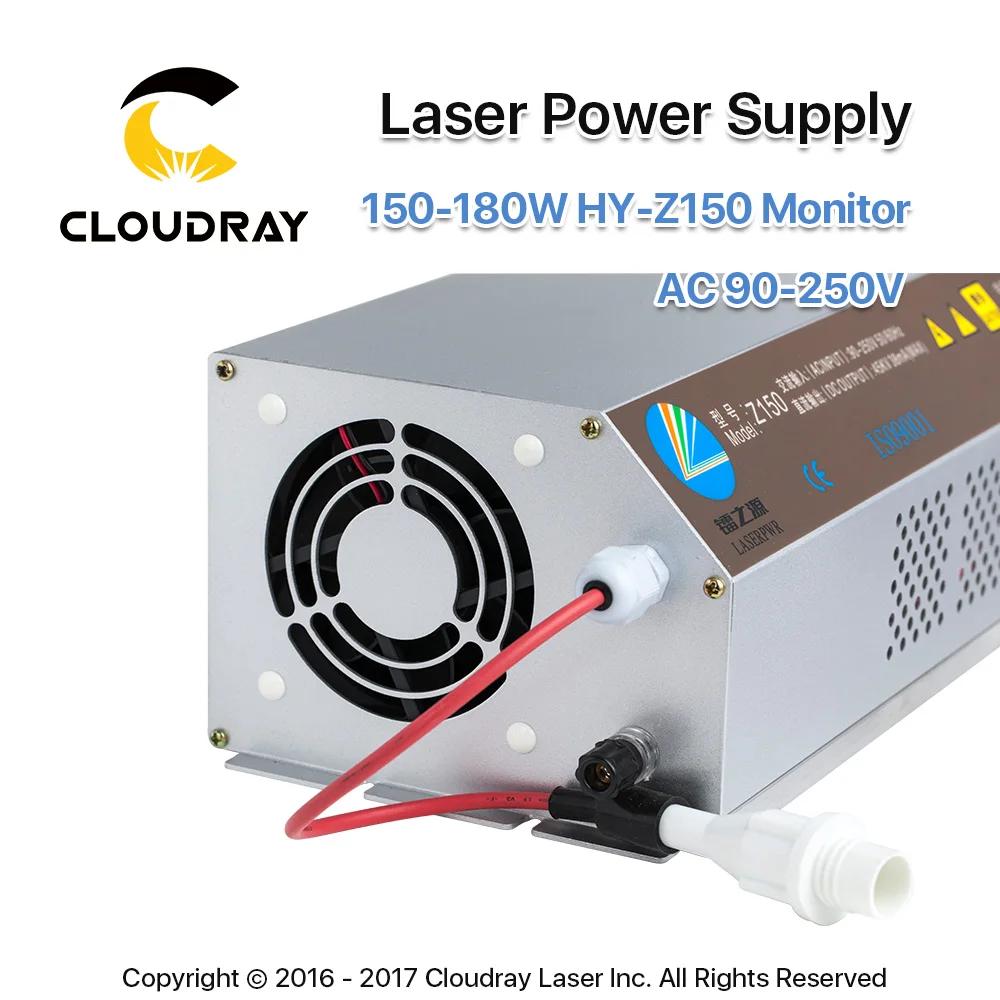 Cloudray 150-180 Вт CO2 лазерный блок питания монитор AC90-250V Z150 для CO2 лазерной гравировки резки HY-Z150 серии Z