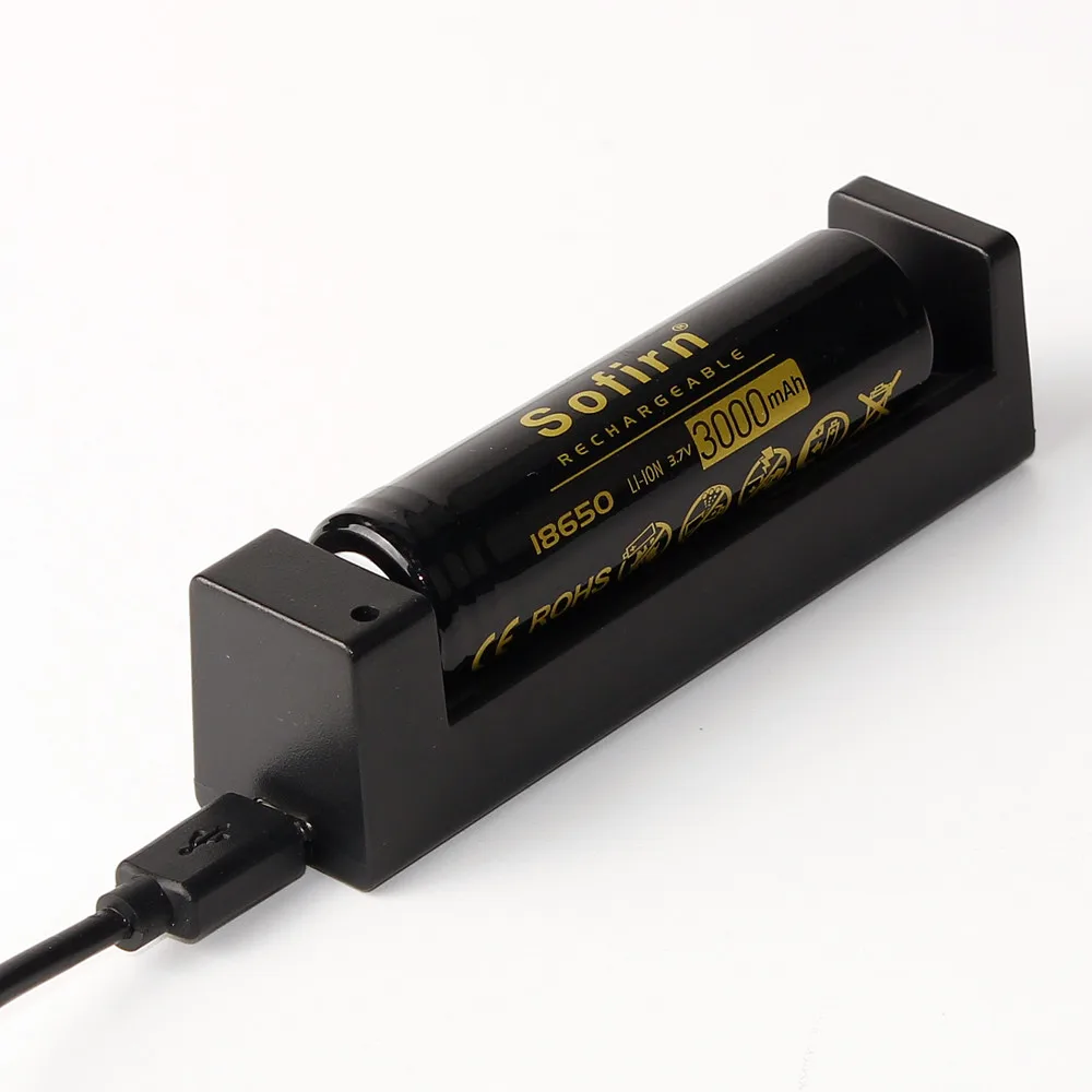 3000 мАч 18650 батарея с USB зарядным устройством для фонарика незащищенная