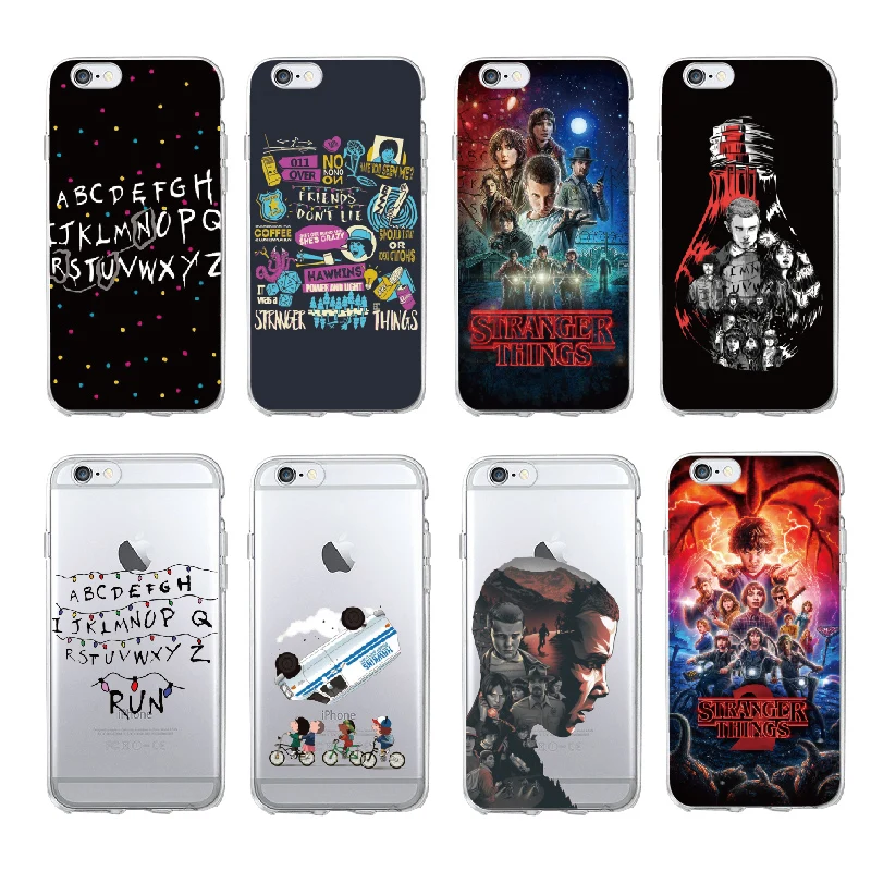 Stranger Things Christmas Lights Soft silicone TPU Phone Cases For iphone 7 7Plus 6S 6Plus 5 5S SE 8 8Plus X XS Max Cover |