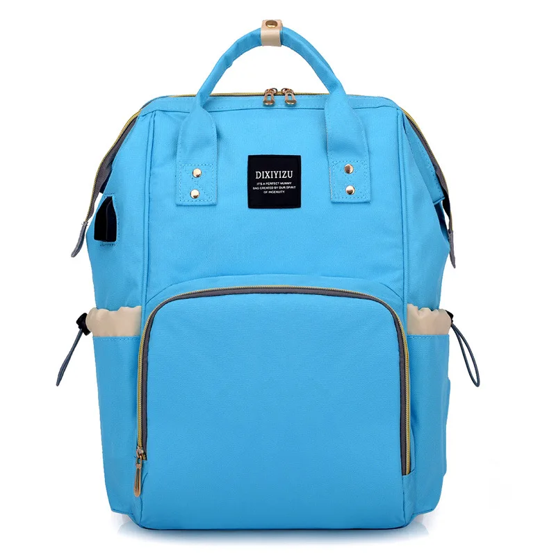 

Baby Diaper Bag With USB Interface Large Capacity Waterproof Oxford Cloth Nappy Bag Kits Stroller Bag Fashion Nursing Handbag