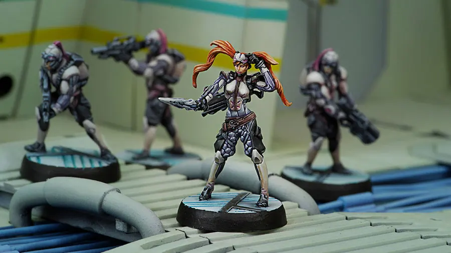[Loong Way Miniatures] Corvus Belli Infinity 0440 NESAIE ALKe THORAKITAI WARRANT authorder 32 мм Металлические