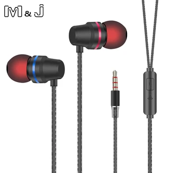 

M&J V1 Spuer High Heavy Extra Bass In ear Earphone Clear Sound With Mic Earbuds For IPhone 5 6 Sumsang Xiaomi DM1