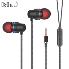 M&J V1 Spuer High Heavy Extra Bass In ear Earphone Clear Sound With Mic Earbuds For IPhone 5 6 Sumsang Xiaomi DM1