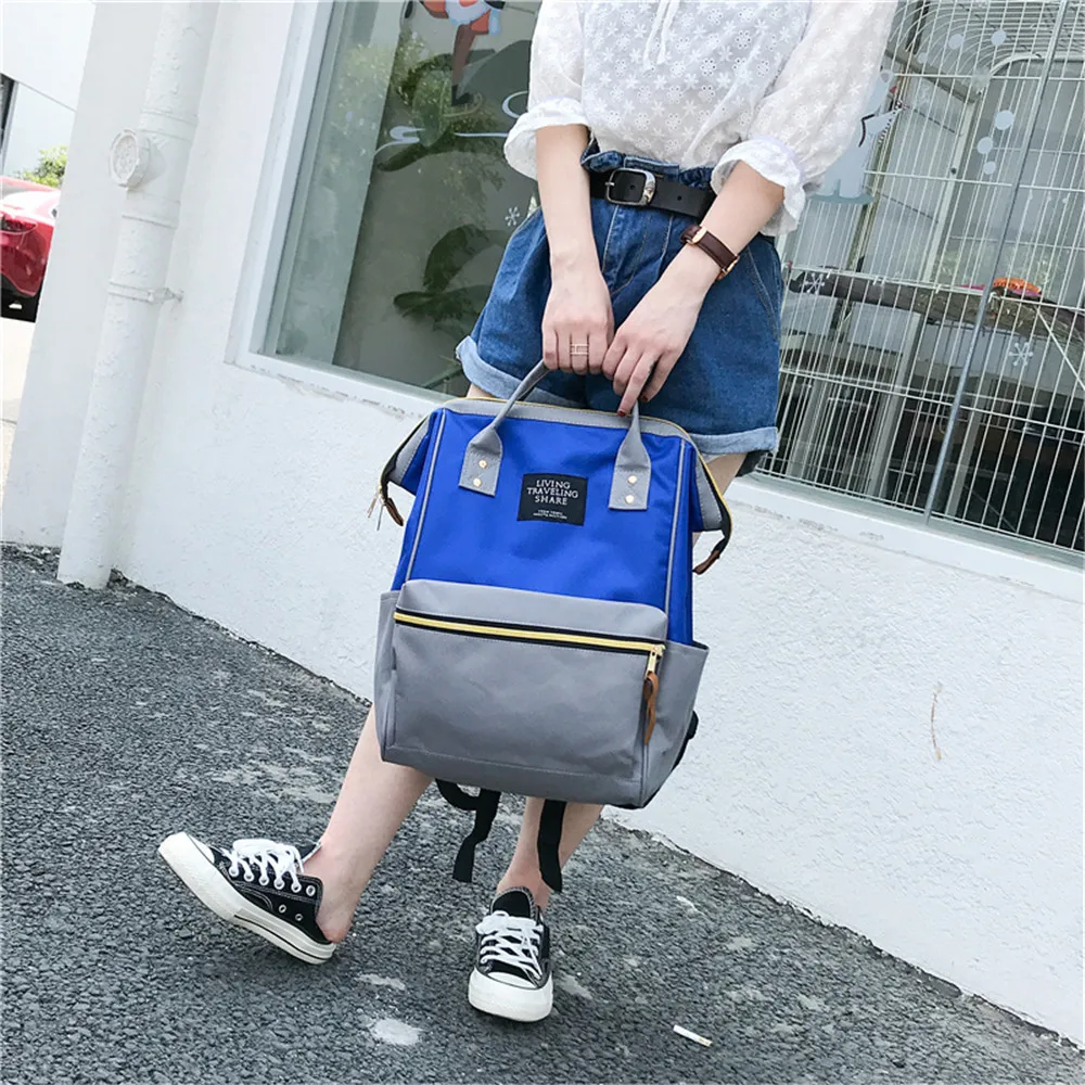 

OCARDIAN Bag Women Men Solid Backpack School Bag Double Shoulder Bag living travelling share Nylon Backpack mar26