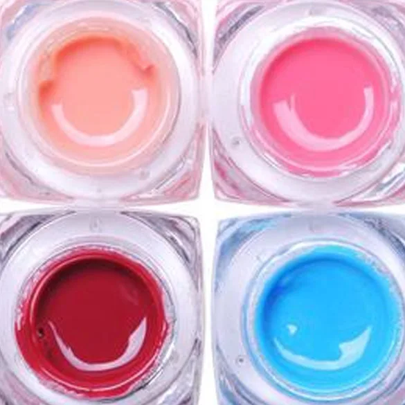 12 Pots Color 3D Nail Art Design Decoration Glaze UV Gel Builder DIY