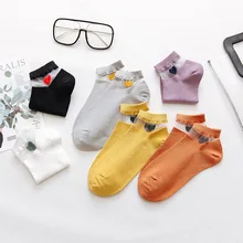 New Heart Lace Women Socks Cotton Silk Short Socks Lady Casual Breathable Funny Socks Harajuku Girls Ankle Socks