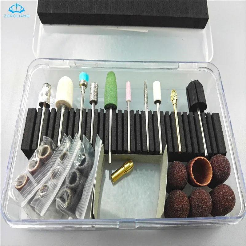 

electric nail drill Kit 15 kinds / set Nail Art Drill Professional Electric Machine Manicure drill bit Tools Set Kit Gel polish