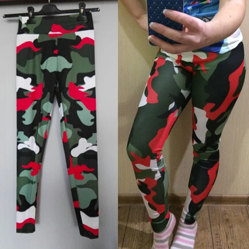 

Good Quality Stretch Women Leggings Elastic Skinny Camouflage Legging Slimming Leisure Jegging Pants Survetement Femme Ensemble