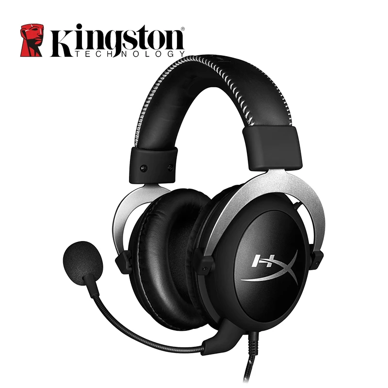 Kingston HyperX Облако Ядро Наушники с Микрофоном Hi-Fi Наушники Gaming Headset Для ПК PS4 Xbox One Mobile - Цвет: .Silver