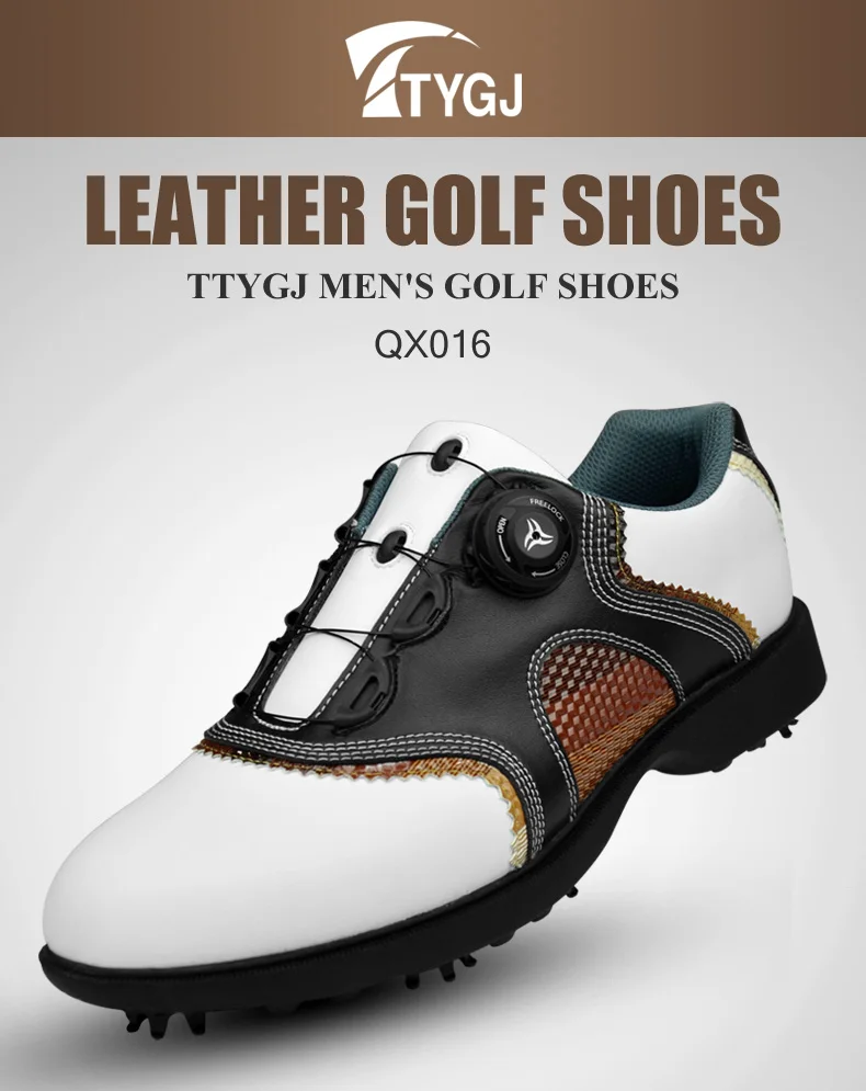 TTYGJ новые туфли для гольфа мужские деньги водонепроницаемый головы слой воловьей кожи вращающийся ногтей обувь шнурки деятельности