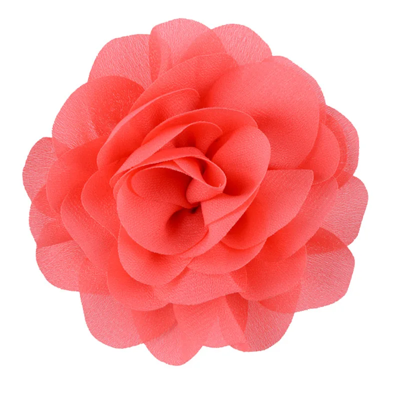 Nishine 3," 120 шт./лот шифоновые розы цветы плоская задняя часть используется для детей головная повязка для взрослых заколки для волос Diy головные уборы аксессуары для волос - Цвет: 13