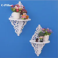 Creative Rural Single Wood Shelf Plastic Rack Bedroom Living Room Wall Decorative Shelves Decorative Waterproof Storage Holders 1