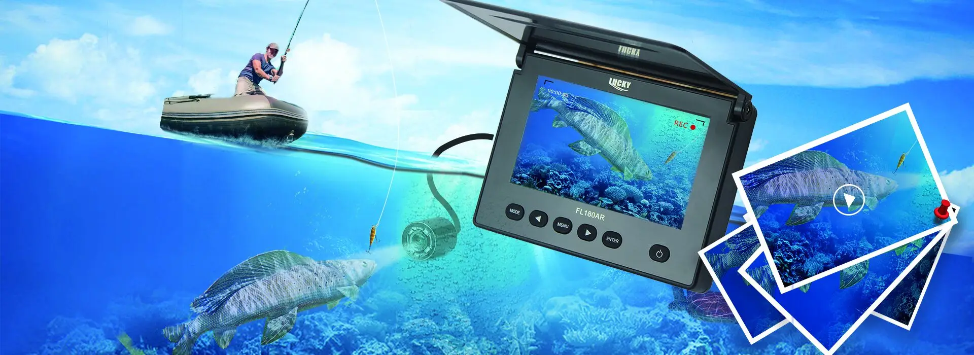 Menu sem Fio Profundidade de Água Menu Russo! Lucky Ff1108-1cwla Inglês Russo Sonar Cor Fishfinder 147ft - 45m Ff1108-1cw & 2 Menu russo! lucky FF1108-1CW & FF1108-1CWLA inglês
