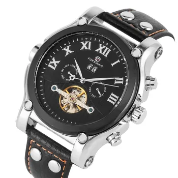 

Top Brand FORSINING Chronograph Auto Date Men's Automatic Watch Tourbillon Business Steampunk Man Timepieces Self Winding