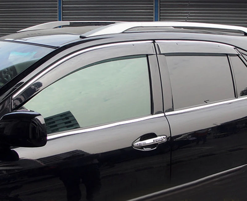 For Lexus RX 350 2010 2011 2012 2013 2014 2015 Plastic Window Visor Rain Sun Shield Guard Deflector Trim 4pcs Car Styling For Lexus RX 350 2010 2011 2012 2013 2014 2015 Plastic Window Visor Rain Sun Shield Guard Deflector Trim 4pcs Car Styling