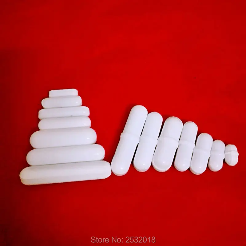 14pcs ,PTFE Magnetic Stirrer Mixer Stir Bars White Color , Free Choose The Size !