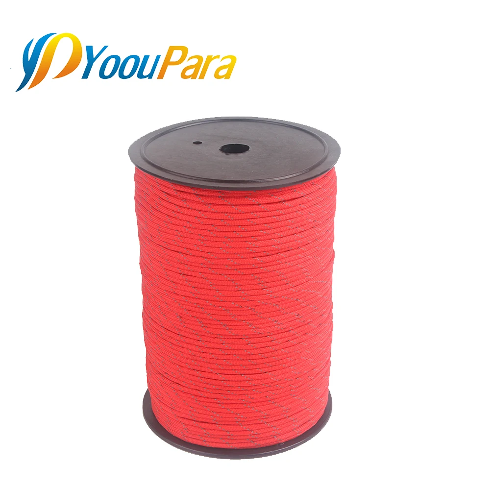 

Reflective Paracord 10 Colors 1000FT Spools Paracord Rope 7 strands for DIY Outdoor Camping Survival Equipment DHL Free