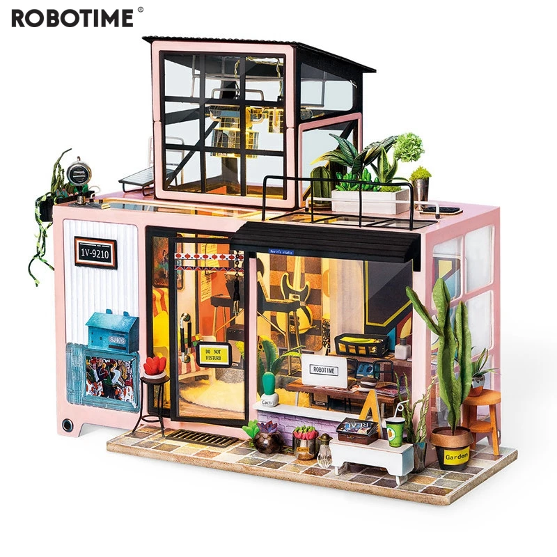 

Robotime DIY Puzzle Furniture Miniature Wooden Doll House Model Building Kit Toy House Toy Child Adult Gift jooyoo
