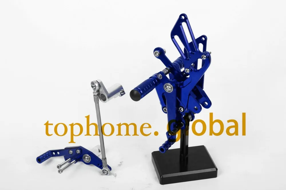 

Free Shipping Motorcycle Blue CNC Rearsets Foot Pegs Rear Set For Yamaha YZF R1 2009-2014 2010 2011 2012 2013
