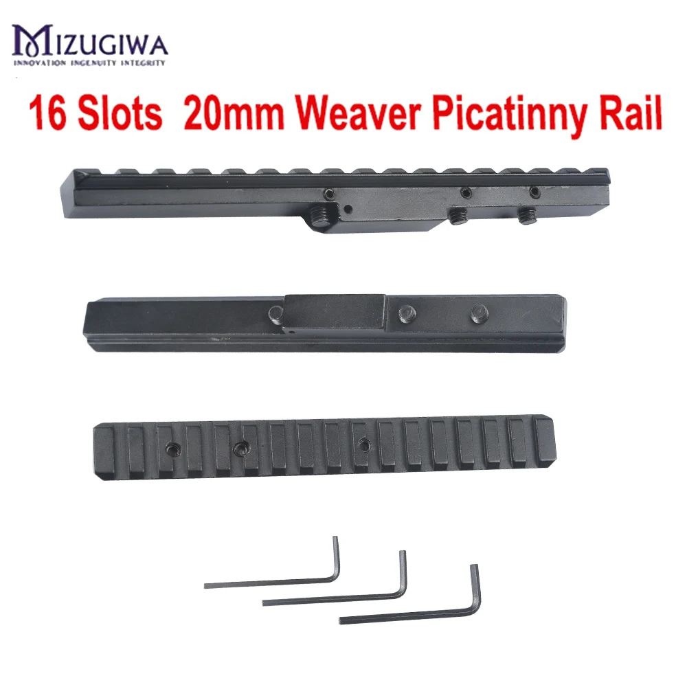 Mizugiwa 1 шт. алюминиевый сплав 16 слотов Picatinny Weaver рельсовое крепление для прицела Mosin