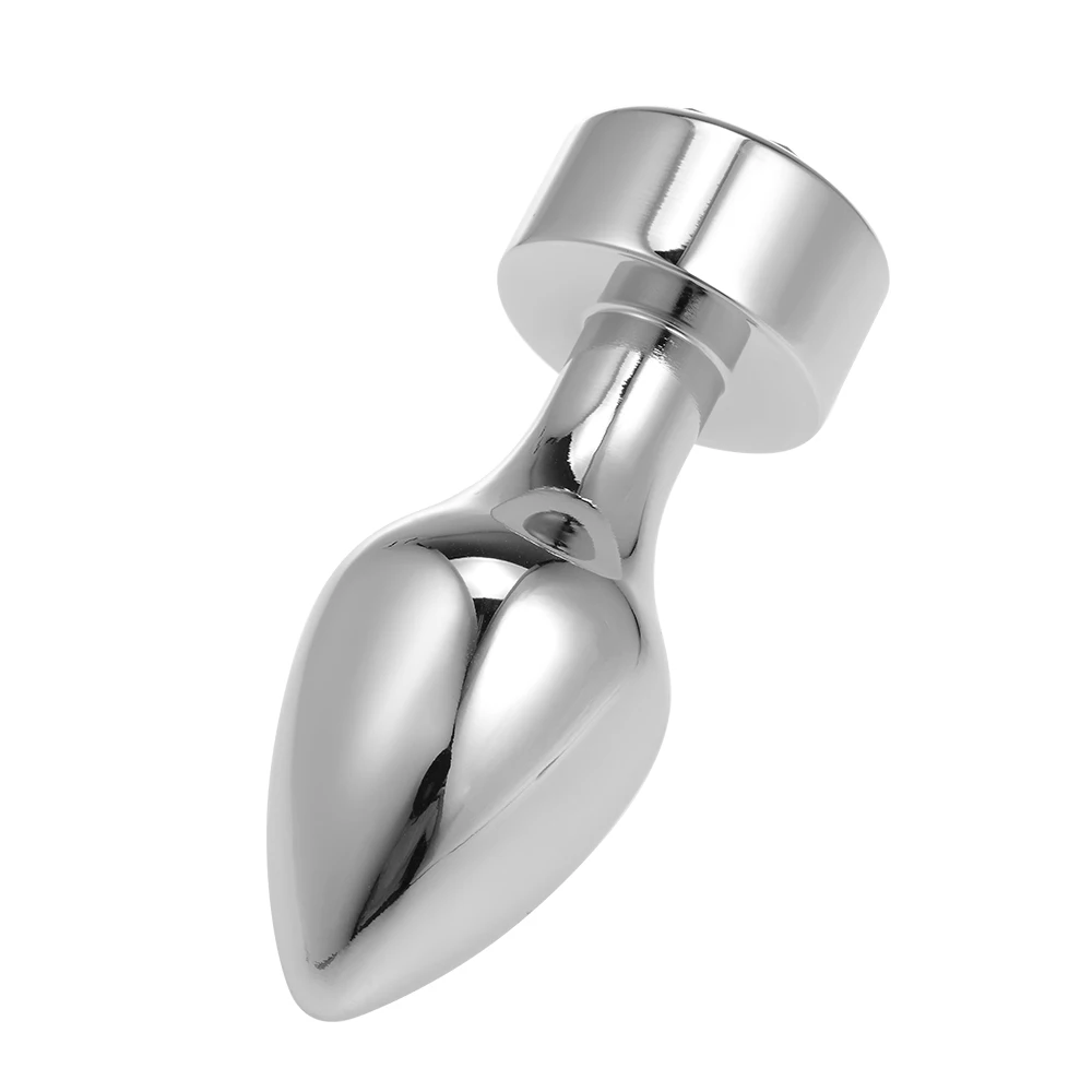 Metal Anal Plug Prostate Massage Stainless Steel Butt Plug Beads Jeweled Anus Plug Archos Insert Peep SM Erotic Sex Toys 3 Sizes
