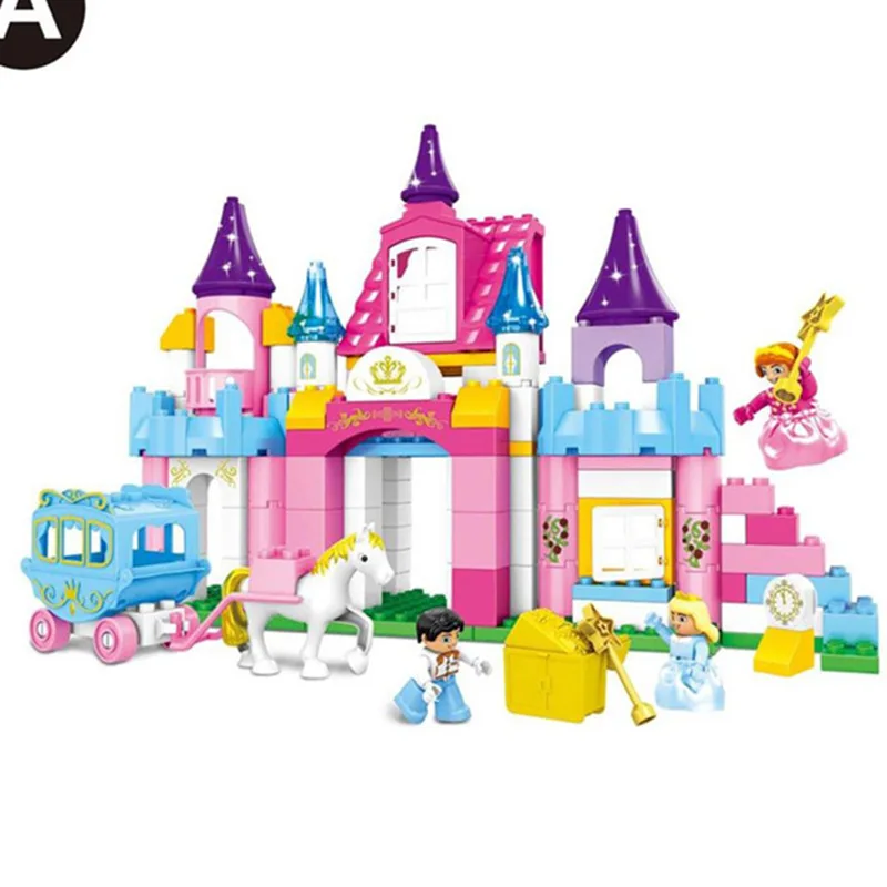 146 шт. 2IN1 Мечта принцессы Замок модель принцесса рисунках Развивающие детские собранные Счастливая принцесса Игрушка совместима Duplo
