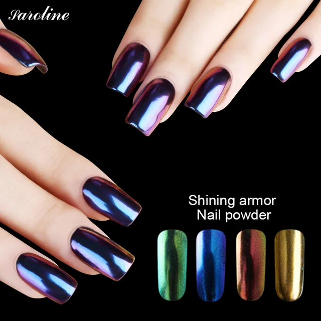 Bling Glitter Mirror Powder Metallic Effect Dust Chrome Pigment Bling Glitter Mirror Powder Metallic Effect Dust Chrome Pigment Shinning Nail Art Lasting Acrylic