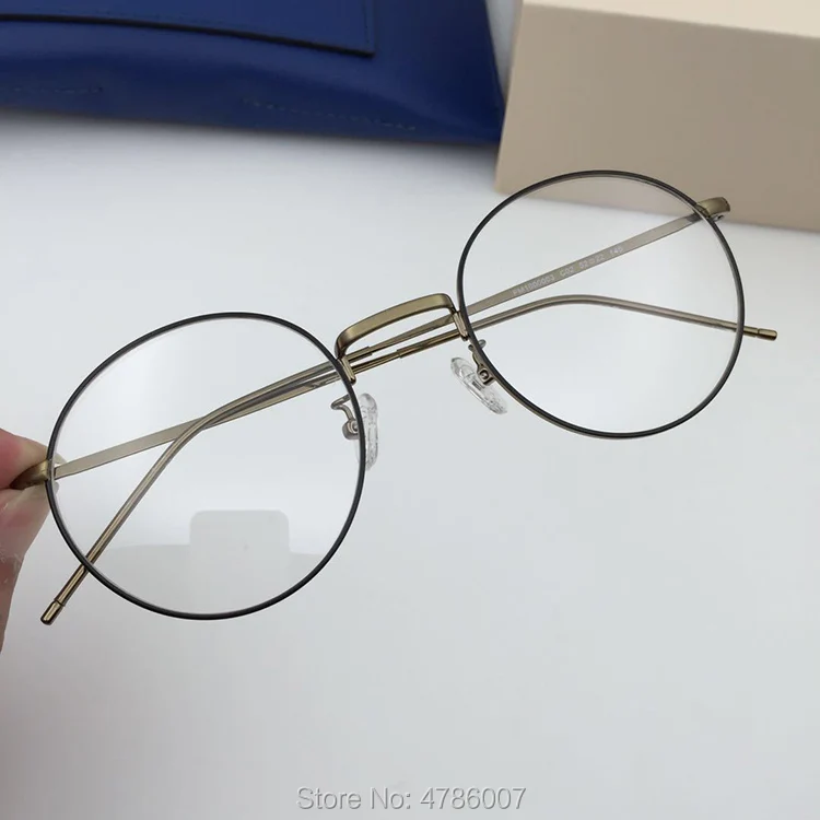 

2019 Optical Frame Eyewear Wholesale Eyeglasses Double Color Style Vintage Round Glasses Frames myopia spectacles prescription