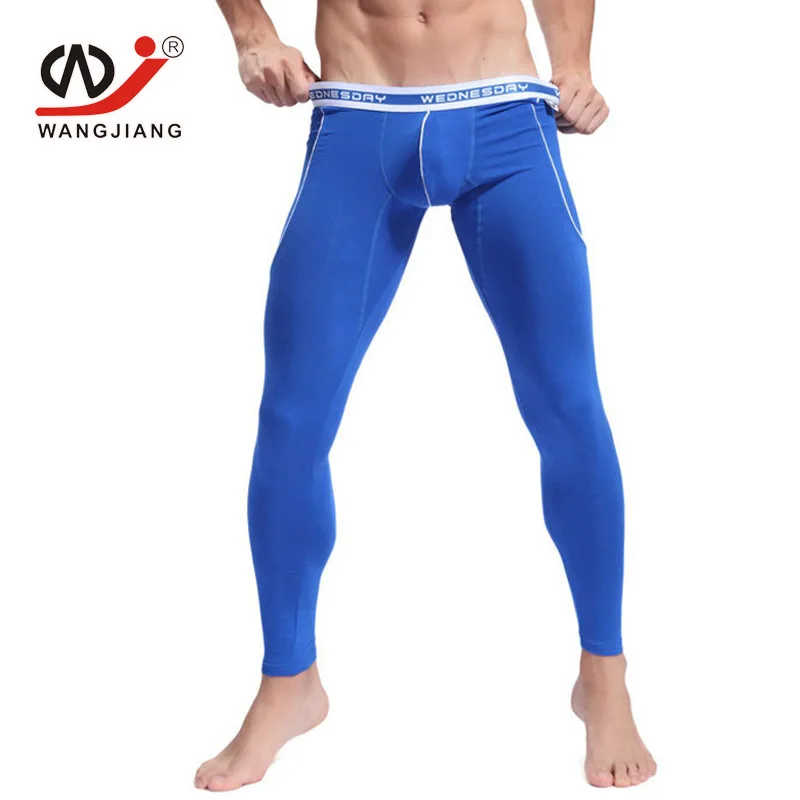 WJ Men Long Johns Mens Underwear bamboo fiber U Convex Pouch Long John