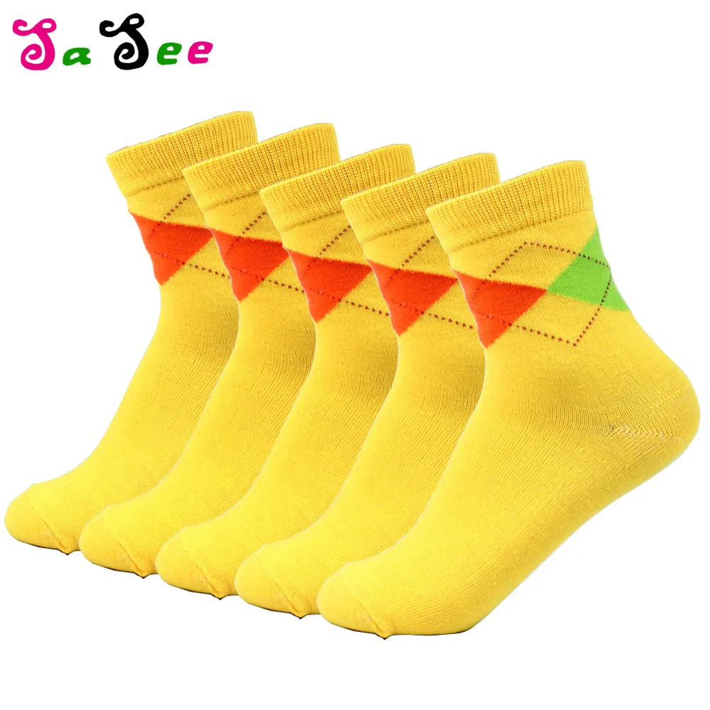 20 штук = 10 пар/Лидер продаж, дизайн, носки женские, качественные, летние, зимние, яркие, цветные, ромбовидные носки с узором