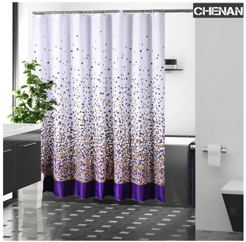 Водонепроницаемый полиэстер ткань для ванной занавески набор душ на заказ для ванной комнаты