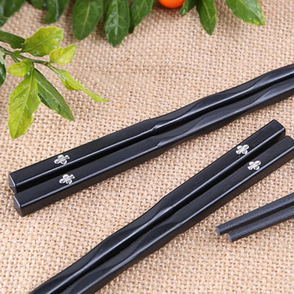 1 Pair Japanese Chopsticks Alloy Non Slip Sushi Chop Sticks Set Chinese