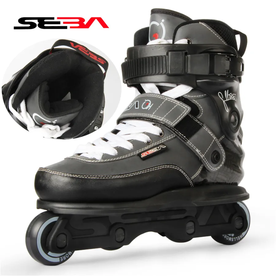 الأصلي سيبا CJ العدوانية التزلج على الجليد المهنية المتطرفة حذاء تزلج بعجلات ألياف الكربون الأسطوانة أحذية التزلج الشحن Patines