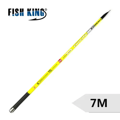 FISHKING 24T карбоновая удочка 5 m/6 m/7 m телескопическая c. W. 30 г Удочка углеродная Fis - Цвет: Красный