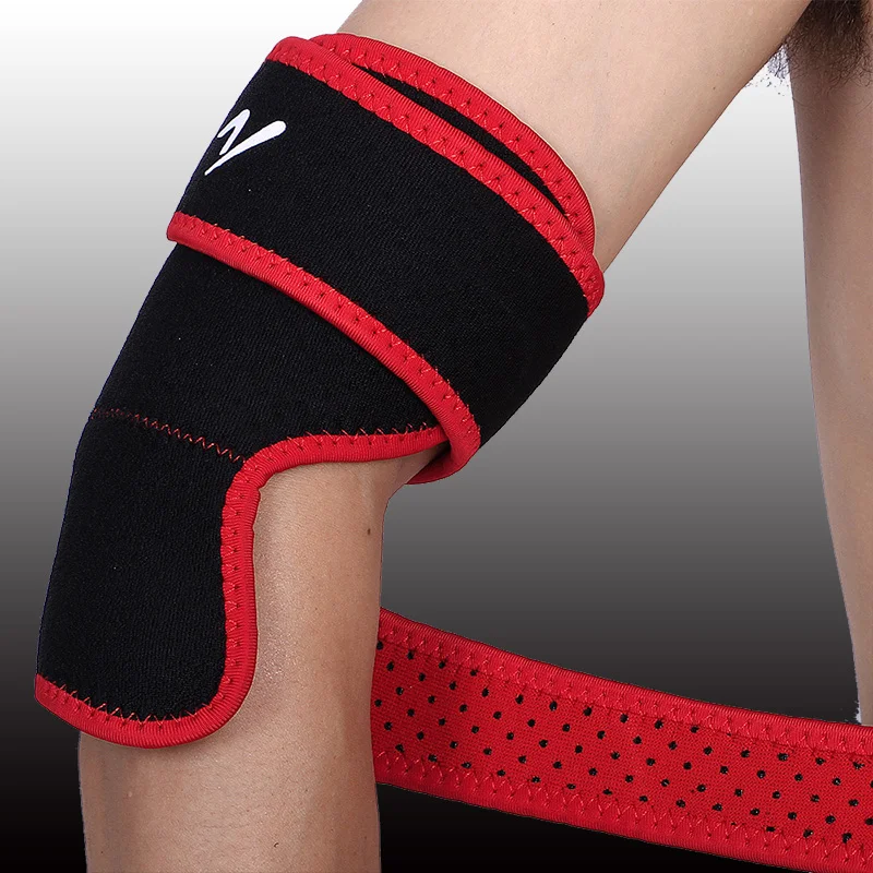 

black and red Outdoor Elbow Brace Support elbow Padded For Basketball and Sports Pain Relief Injury Recovery Protector