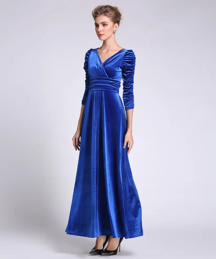 royal blue velvet dress plus size