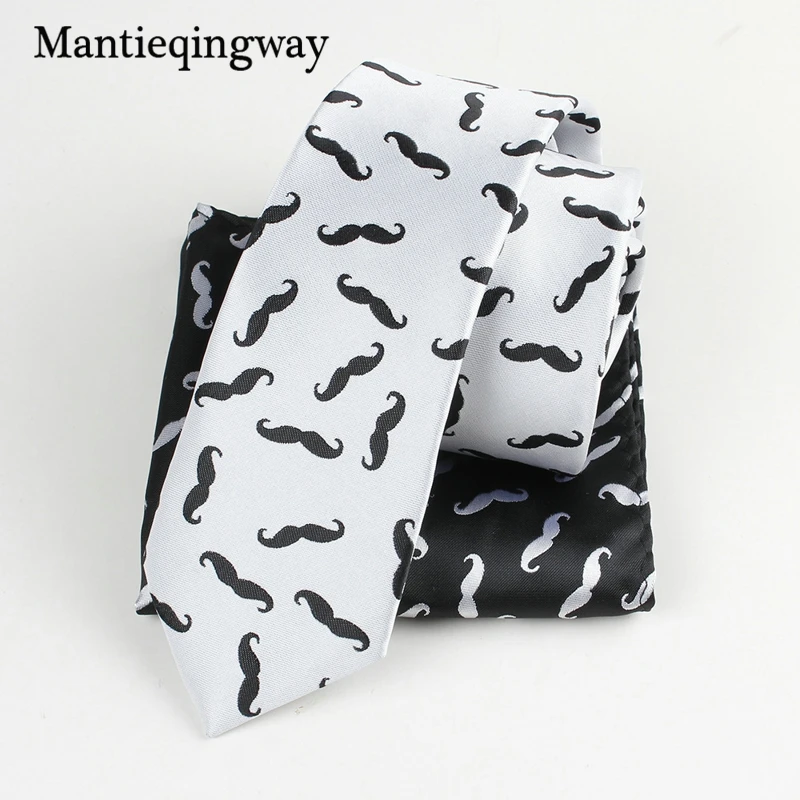 Mantieqingway для мужчин галстук комплект Цветочный хлопок жаккардовый галстук тонкий Gravatas corbatas шейные платки для Для мужчин формальный
