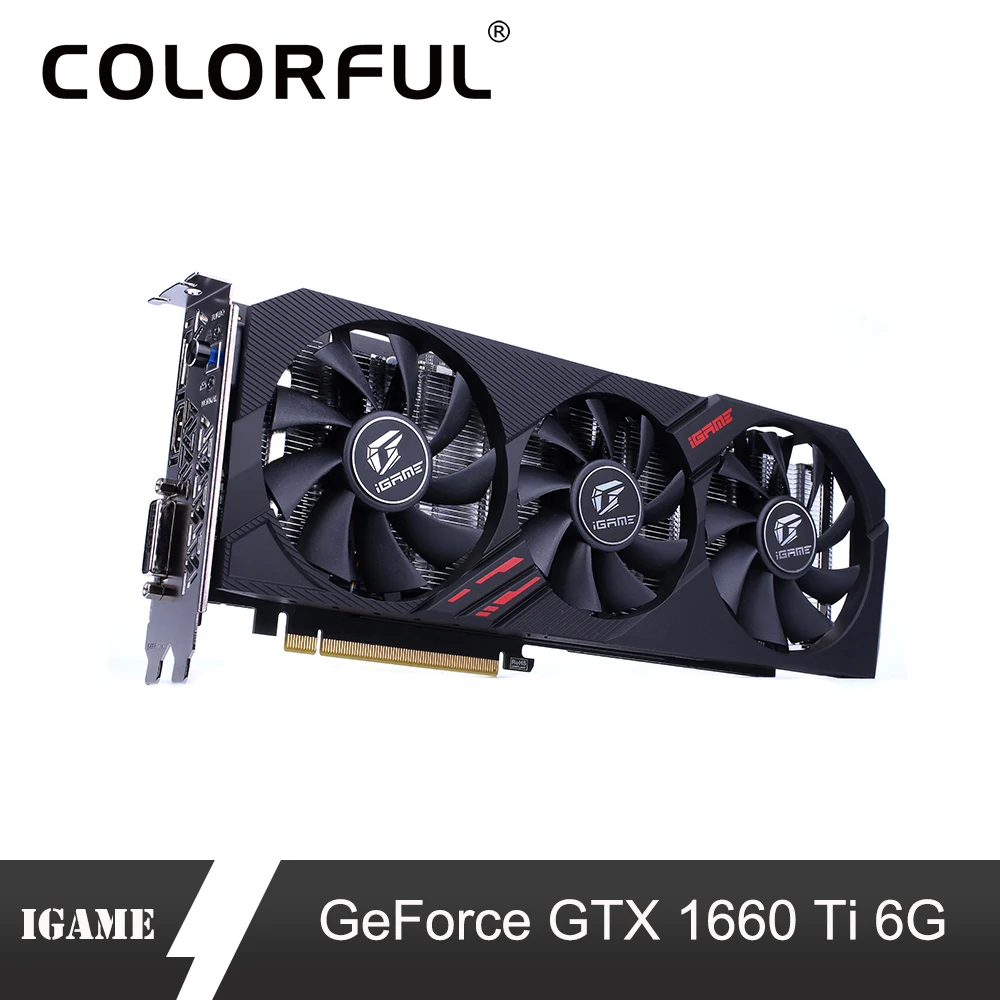 

Colorful GeForce GTX 1660Ti Ultra Graphic Card Nvidia GPU GDDR6 6G GTX 1660 Ti Video Card 192 Bit PCI-E 3.0 For Gaming PC