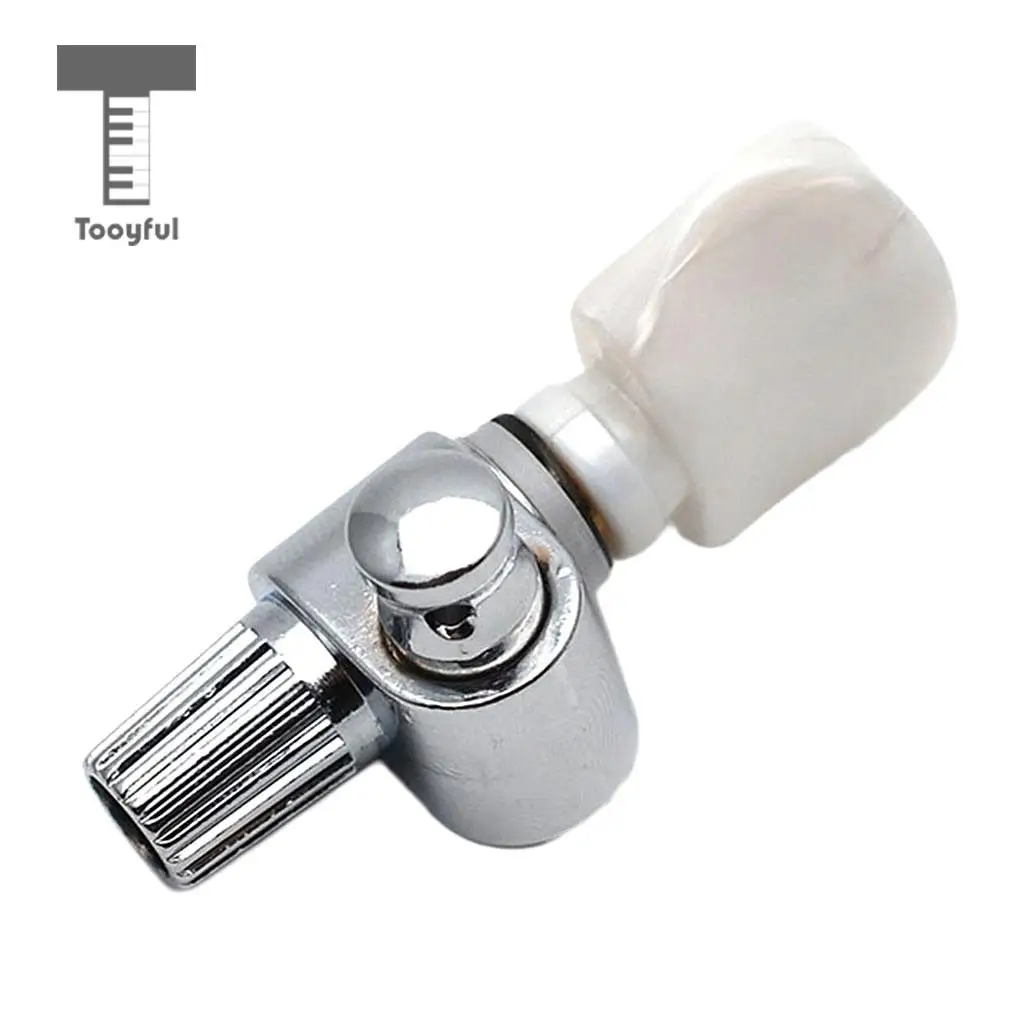 Banjo 5th Geared Tuning Peg Tuner Machine Head with White Pearl Button for Banjo Replacement Accessory