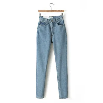 

Euro Style Classic Women High Waist Denim Jeans Vintage Slim Mom Style Pencil Jeans High Quality Denim Pants For 4 Season