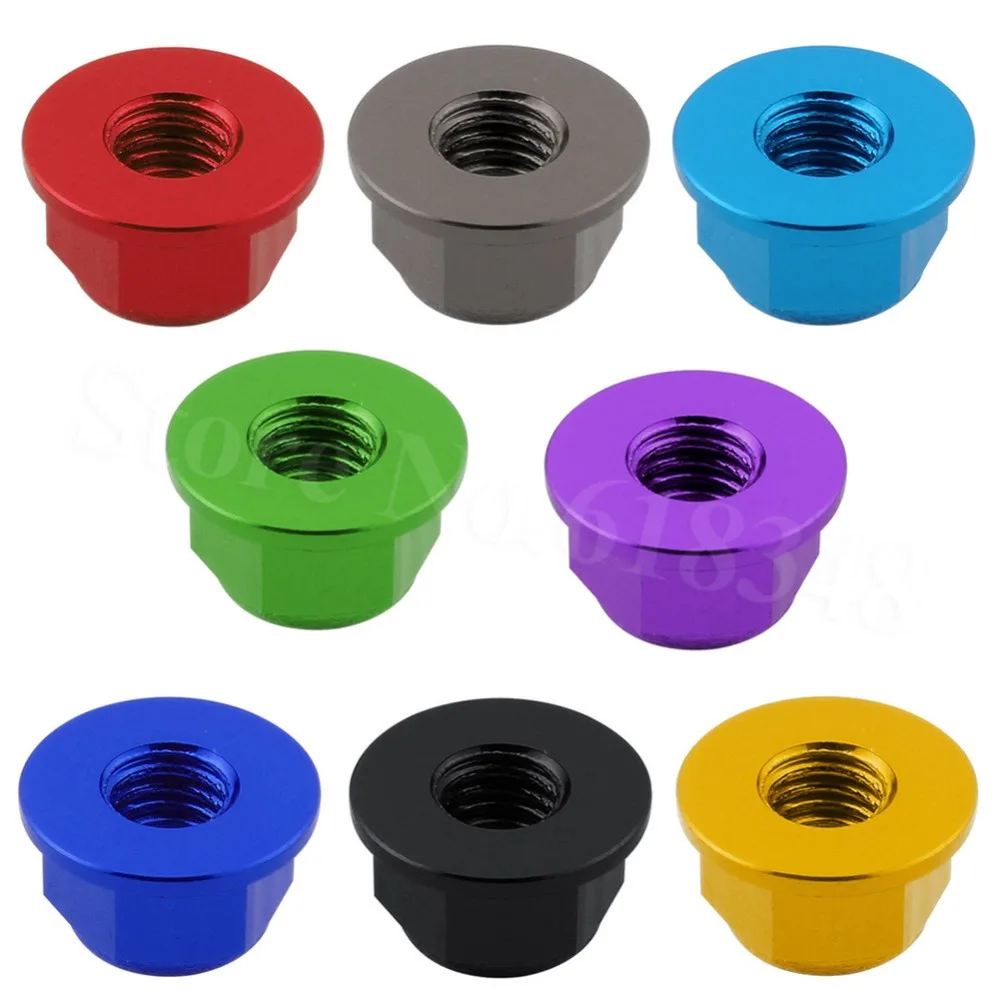 

4PCS Aluminum M4 Locknut Flange Nylon Self-Tightening RC Car Parts For Redcat HPI Himoto HSP Team Associated Traxxas Axial Wheel