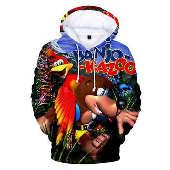 

Aikooki High Quality 3D Banjo-Kazooie Hoodies Men/Women Popular Harajuku Anime Hoodie 3D Print Banjo Kazooie Pullover Hooded