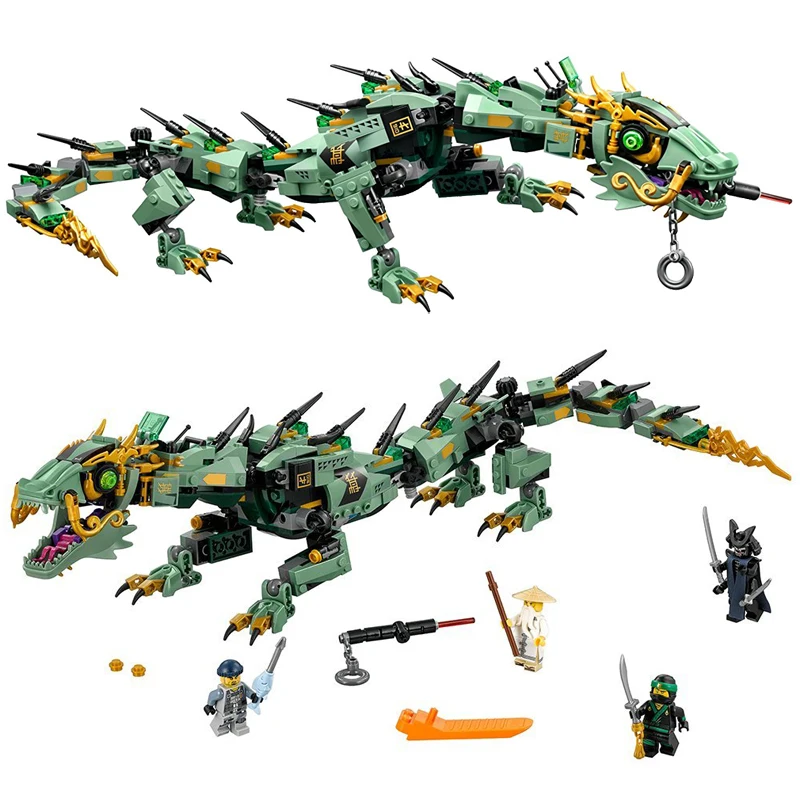592pcs Movie Series Flying Mecha Dragon Building Blocks Bricks Toys Children Model Gifts Compatible With Leping