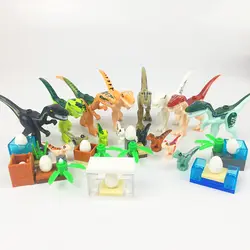 МОК Раптор Трицератопс супер тираннозавр рекс мини Юрский набор блоков "динозавр" строительные блоки Супер Герои игрушки