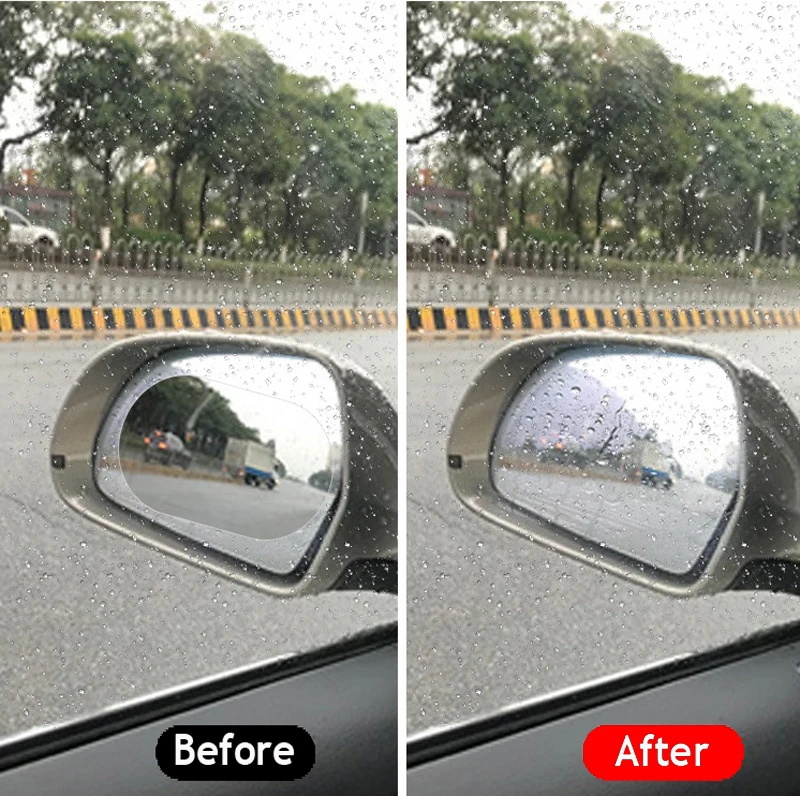 UNIVERSAL CAR MIRROR anti rain film anti moist anti glare film for car REAR mirror (11)