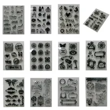 Часы дизайн любви прозрачный силиконовый прорезиненный прозрачный штамп мультфильм для скрапбукинга/DIY Рождественский свадебный альбом